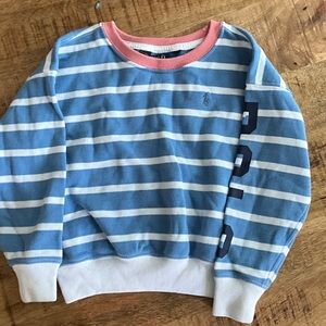 Ralph Lauren Blue and White Striped Pullover